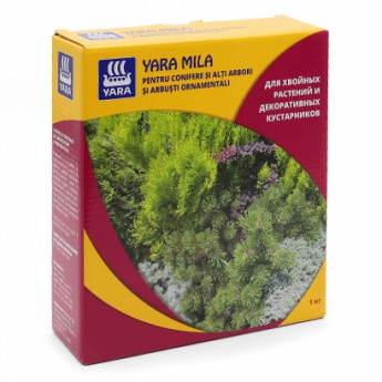 Îngrășământ Yara Mila pentru conifere și arbuști ornamentali 1 kg