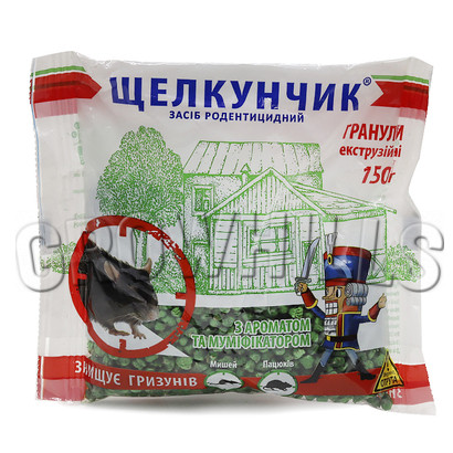 Приманка Щелкунчик против мышей и крыс (гранулы) 150 г