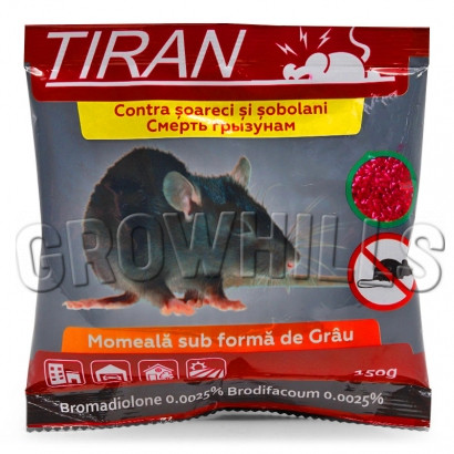 Приманка Tiran против мышей и крыс (пшеница красная) 150 г
