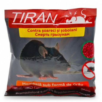 Momeală Tiran împotriva șoarecilor și șobolanilor (grâu roșu) 300 g