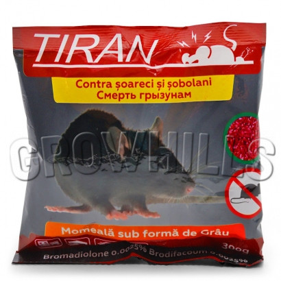 Приманка Tiran против мышей и крыс (пшеница красная) 300 г