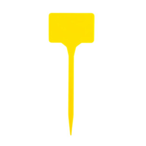 Etichetă galbenă din PVC 8 × 4 × 17 cm pentru plante