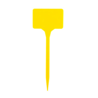 Etichetă galbenă din PVC 8 × 4 × 17 cm pentru plante